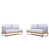Grey Cushion/Grey Rope Teak Frame