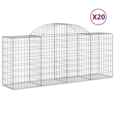 Briceida Silver Metal Gabion Baskets