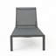 Chaise longue d'extérieur avec structure en aluminium durable réglable à 5 niveaux et filet en polyester enduit de PVC-1308762574