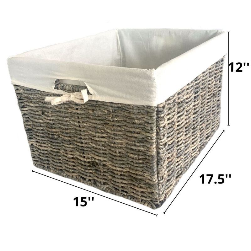 America Basket Co Wicker Decorative Basket, Gray