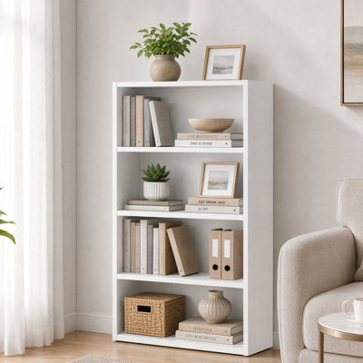 Adjustable Wooden Standard 4-Tier Bookcase