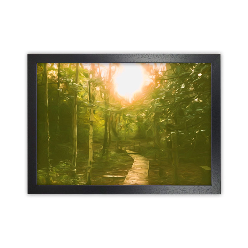 Autumn Wood - Print on Canvas, Black Framed, 46cm H x 63cm W x 3cm D