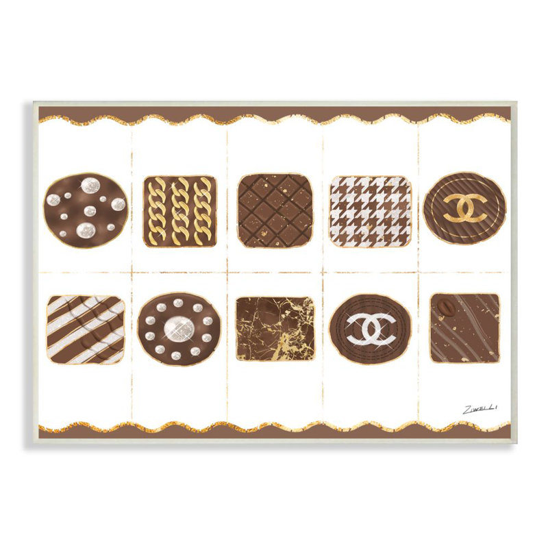 «Fashion Brand Candy Box Glam Design» par Ziwei Li - reproduction d'art, H 19 po x l 13 po, Plaque murale