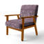 Fauteuil d'appoint rembourré rose et noir léopard-1036877846