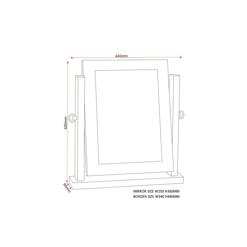 Kelton Framed Freestanding Dresser Mirror, Grey