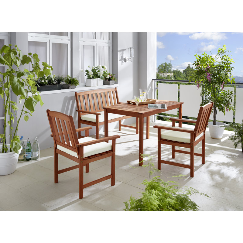 France Solid Wood Eucalyptus Outdoor Bench