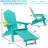 Tale Folding Chair With Built-In And Cup Holder, Easy To Install For Garden Patio Retractable Footrest , Deck-967168002