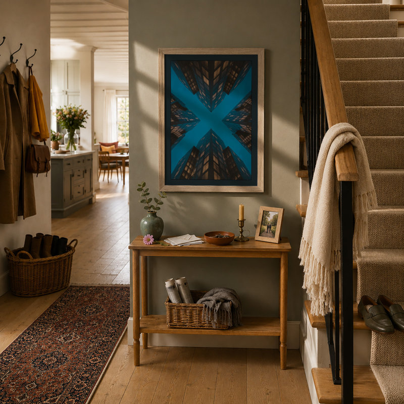 Urban Convergence Modern - Framed Print, A2 - 59.4 x 42.0 cm, Oak