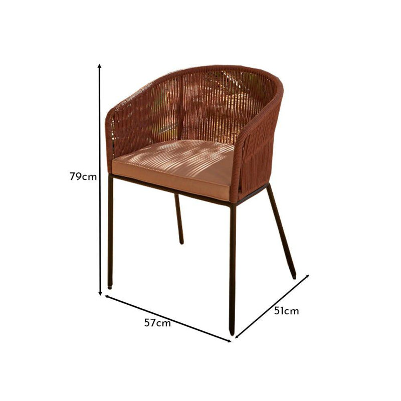 Fabiano Patio Dining Armchair with Cushion, Pink