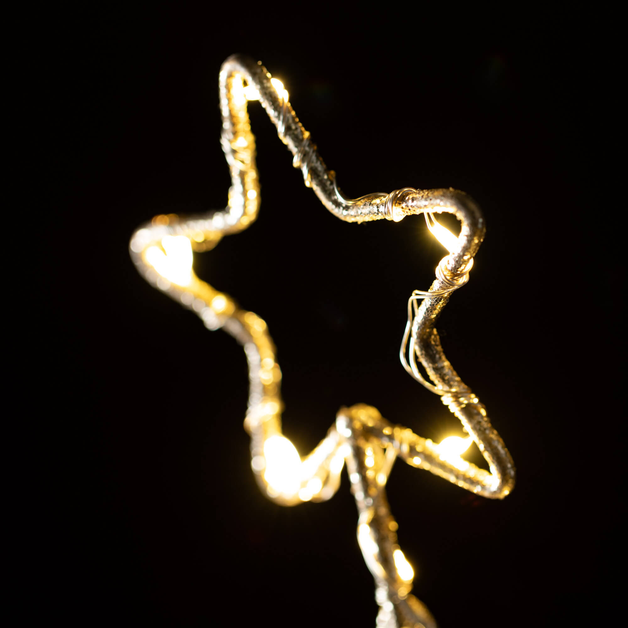 18.75" Christmas Lighted Stacked Gold Stars, Gold