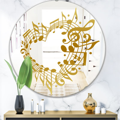 Miroir mural Music Notes I Glam