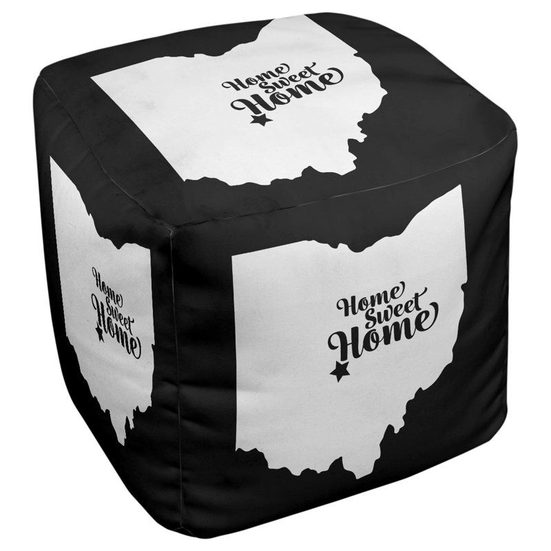 Repose-pieds à cubes columbus the home, Noir
