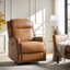 Fauteuil inclinable manuel pivotant en cuir véritable Elimelec-803786539