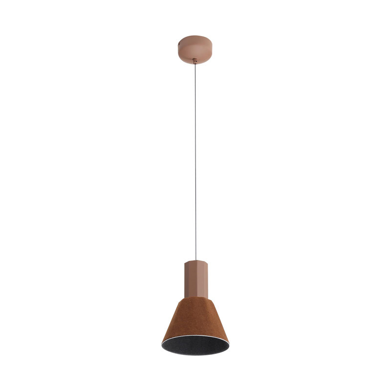 Meier 8" LED Pendant in Coffee, Brown