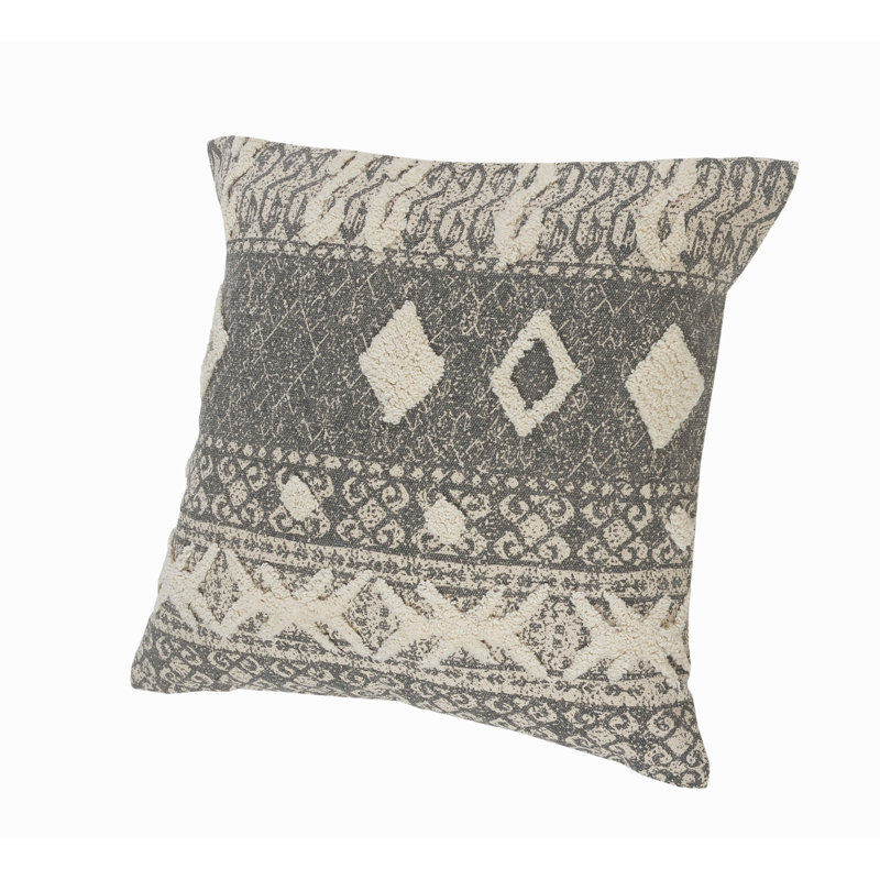 Stonewashed Abstract Gray Square Pillow Cover, Pillow Cover Only - No Insert