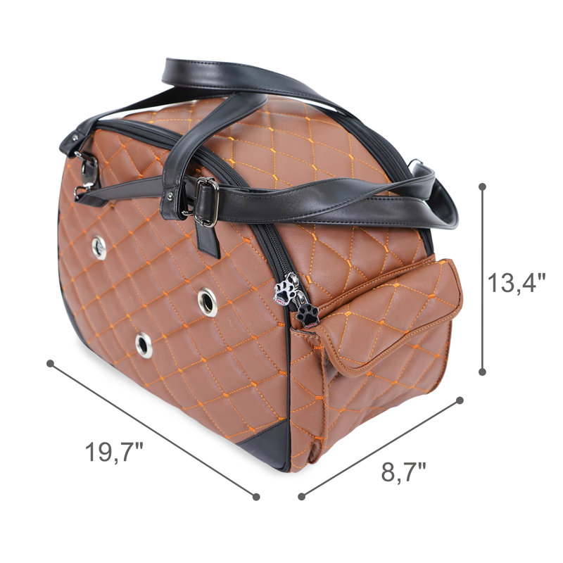 Sac de transport pour animaux Trina, Petit (H 19,7 po x l 13,4 po x P 8,7 po), Chameau