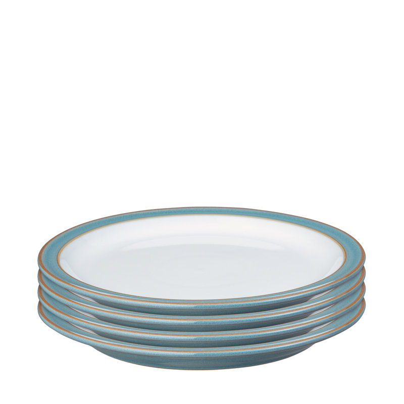 Azure Set of 4 Rimmed Medium Plates