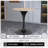 Heatherton 27" Round Dining Table with MDF Top Kitchen Table and Black Stainless Steel Pedestal Base Seats 2-4 Person-1018778160