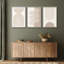"Mid-Century Modern Boho" Duotone Beige Abstract Lines-73227860-119460496