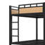 Lit superposé double en métal avec tablettes de rangement, panneau perforé, ports USB et lumières DEL-3447334-3447338