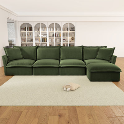 Grand canapé de salon moderne en chenille confortable