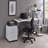 White & Chrome Finish Writing Desk-1384815015