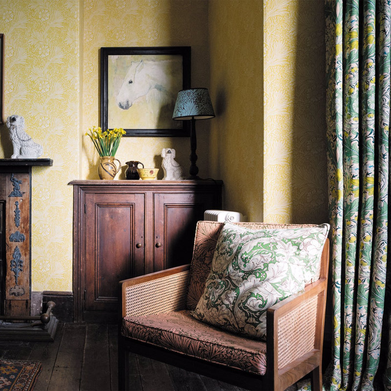 Marigold 10.05m x 52cm Matte Wallpaper Roll, Lime