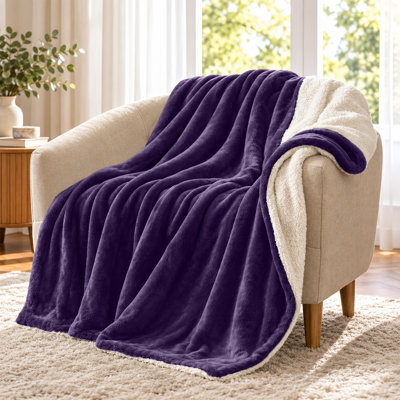 Jeté épais réversible en molleton Sherpa Oxford Homeware