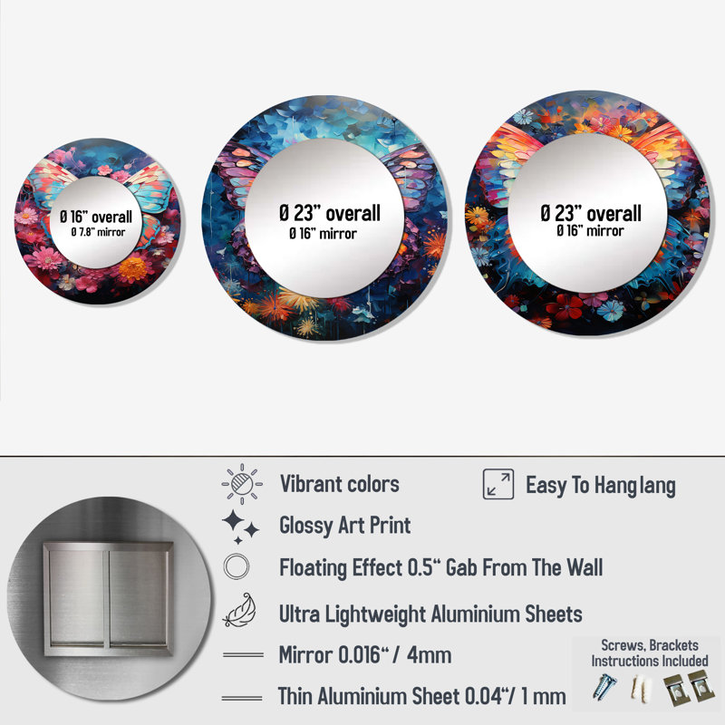 Remsen Metal Round Mirror