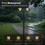 Lampadaire solaire d'extérieur à 2 têtes