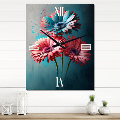 Janesa - Floral Daisy Wall Clocks