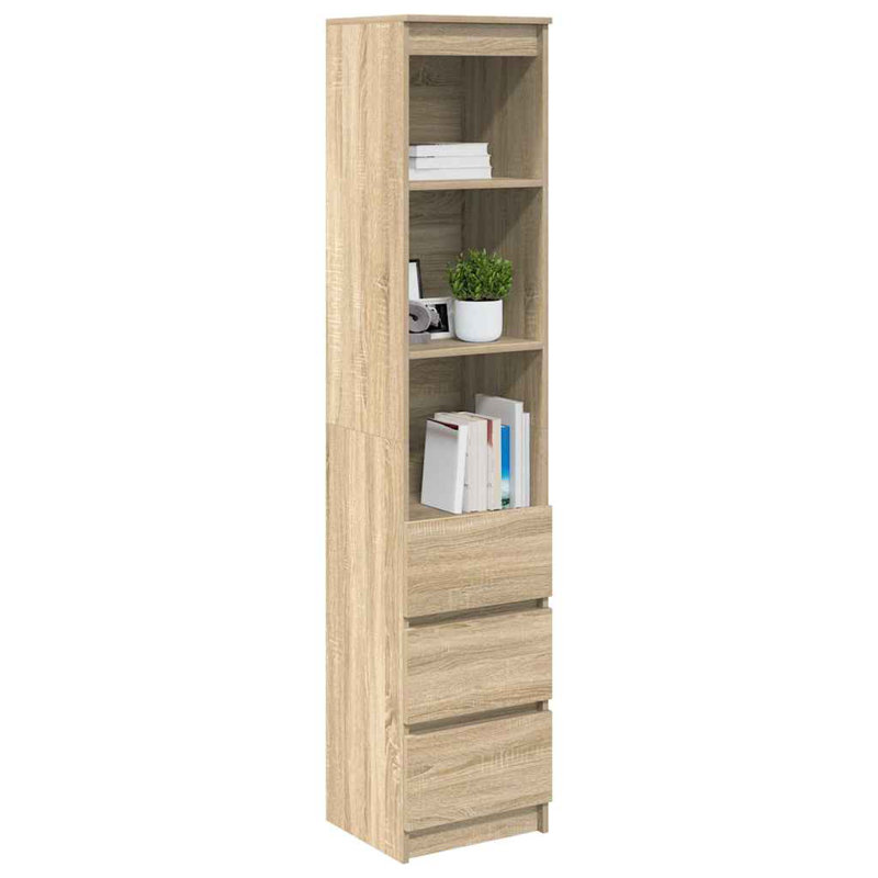 Highboard 37.5X35x180 Cm Engineered Wood, Sonoma Oak