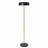 Modern 2-Light Disc Floor Lamp, Black Shade Brass Gold Pole Standing Lamp with Double Pull Chains, Minimalist Tall Floor Lamp for Living Room Bedroom Corner Decor