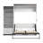 Ailed Queen Murphy Bed and Shelving Unit with Drawers-55325550