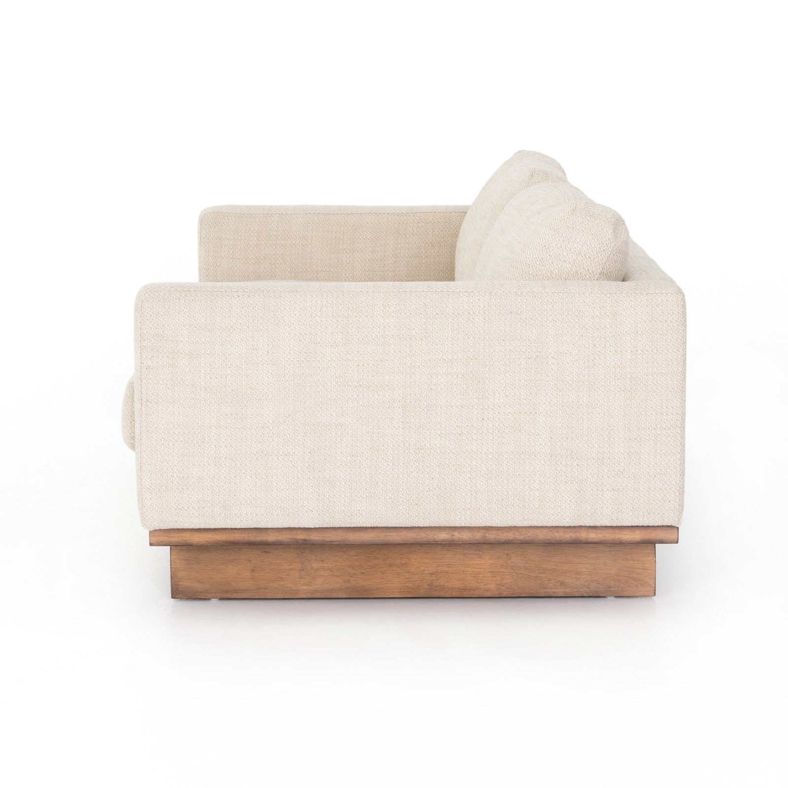 Menades 84'' Upholstered Sofa, Irving Taupe, Antique Cocoa
