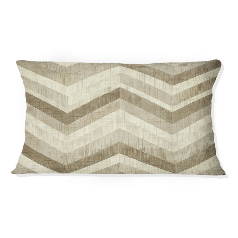 Coussin Beige Chevron Dreams III - Modern