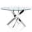 Round Glass Top Metal Base Dining Table