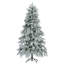 Arbre de Noël enneigé épinette 6 pi, arbre de Noël articulé artificiel avec 300 lumières DEL multicolores, 8 modes de clignotement et 790 pointes de branches de neige, décoration de bureau de vacances-1182808272