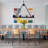 10-light Dimmable Square / Rectangle Chandelier