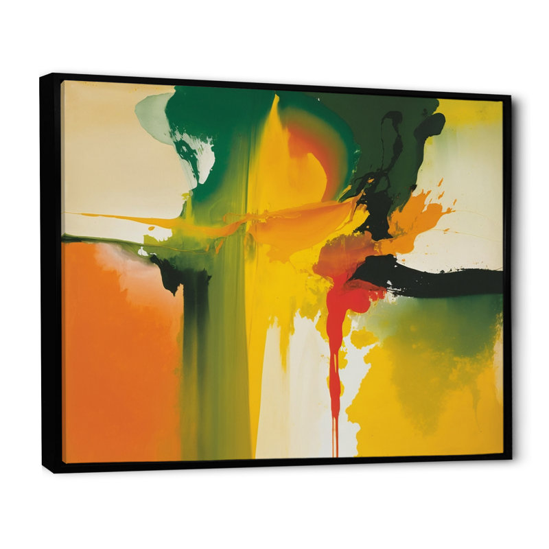 Ramla «Moss», impression sur toile, H 12 po x l 20 po x P 1 po, Toile avec cadre flottant noir