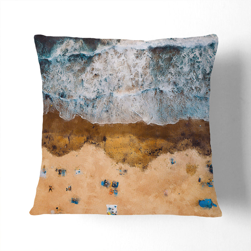Square Throw Cushion, 40cm H x 40cm W x 15cm D, White