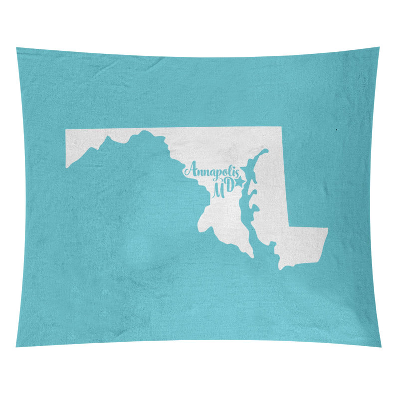 Tapisserie Annapolis, Maryland, H 27,5 po x l 37,5 po, Bleu sarcelle