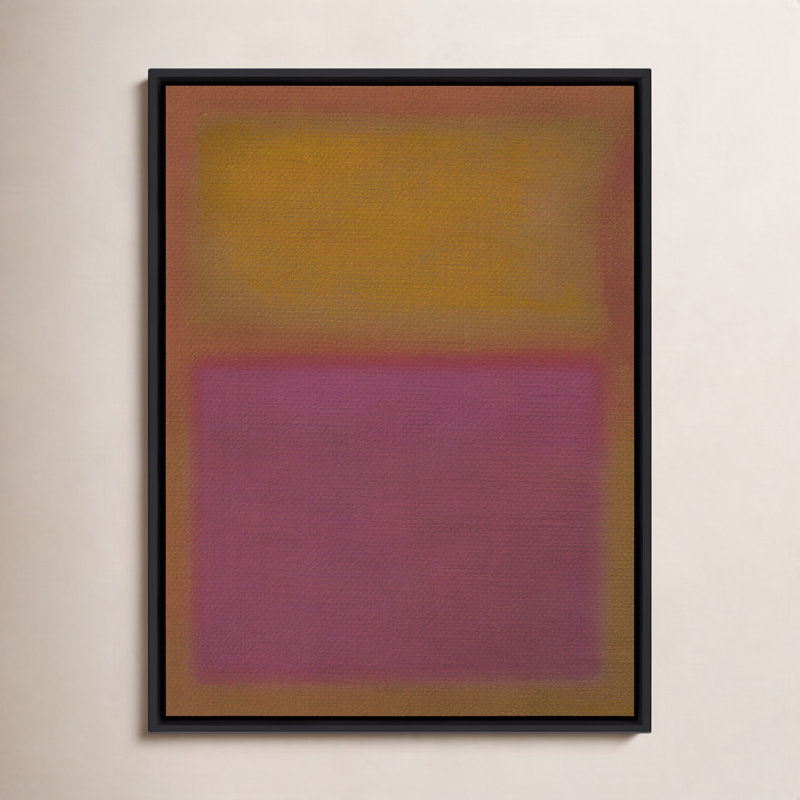 Composition Deep Painting by Charles Stuart, 32" H x 24" W x 2" D, Red/Orange, Black