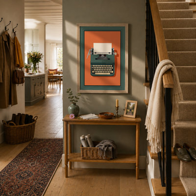 Vintage Typewriter Mid-Century - Framed Print