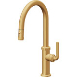 Descanso Kitchen Pull-Down Faucet with Button Sprayer - High Arc Spout