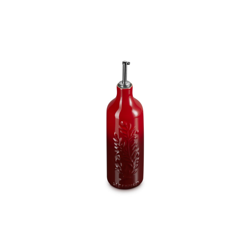 Le Creuset Stoneware Olive Branch Collection Oil Cruet, 20 Oz. - Marseille, Cerise