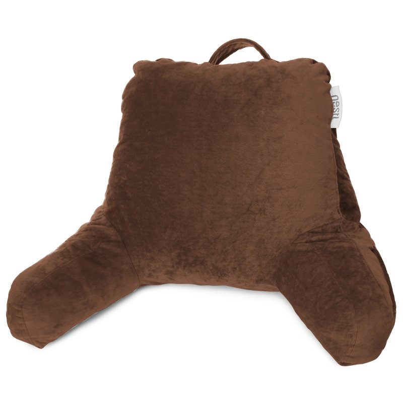Coussin de lecture Nestl, H 17 po x l 31 po x P 12 po, Chocolat / Brun