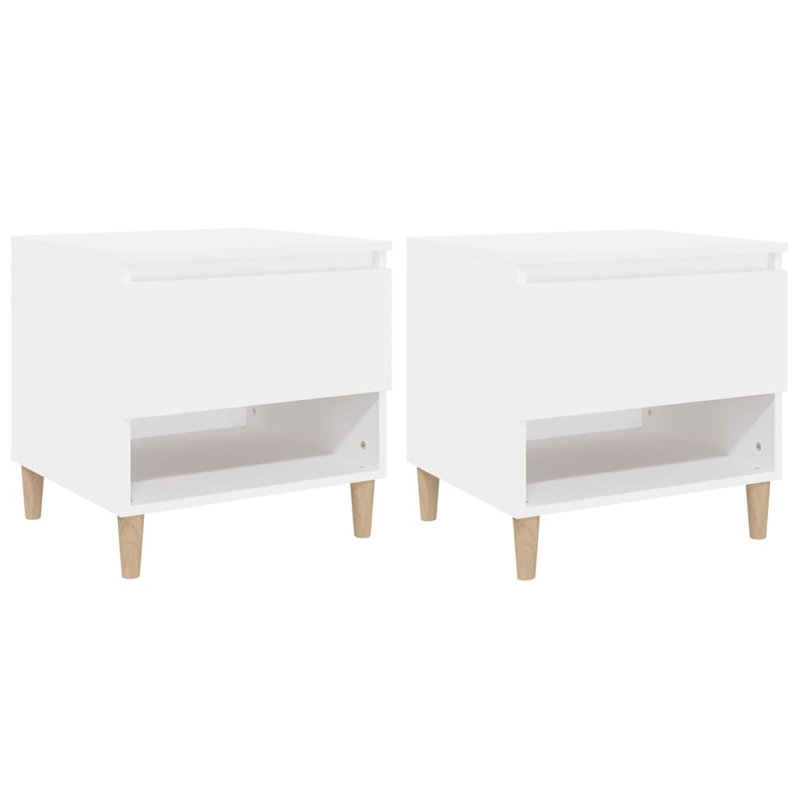 Oneal 50cm W Bedside Table, White