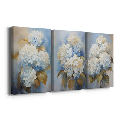 FLORAL Series CXXVII -Custom Wrapped Gallery Canvas - 3 Pieces