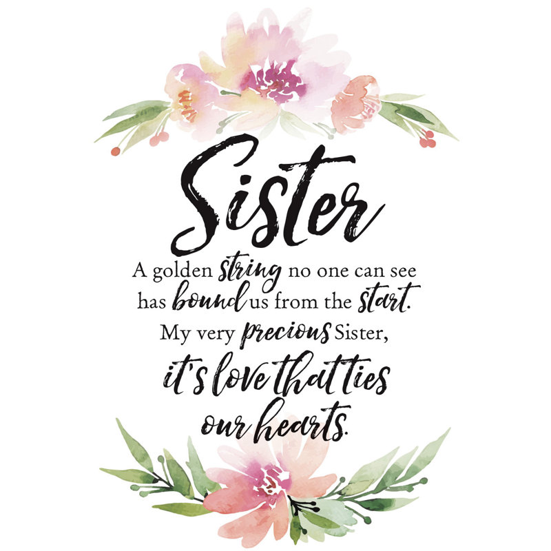 Woodland Grace Sister, art textuel sur bois